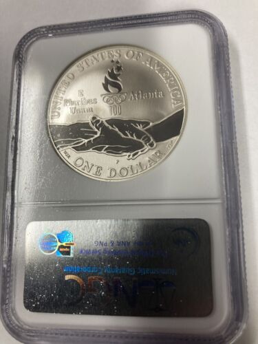 1995-P Cycling Olympics Silver Dollar NGC PF69 Ultra Cameo Coin Free Shipping - Picture 2 of 2