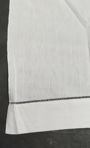 DRAP BLANC TOILE GERARDMER BRODERIE JOURS FAIT MAIN MONOGRAMME TB 300/226 CM - Picture 4 of 6