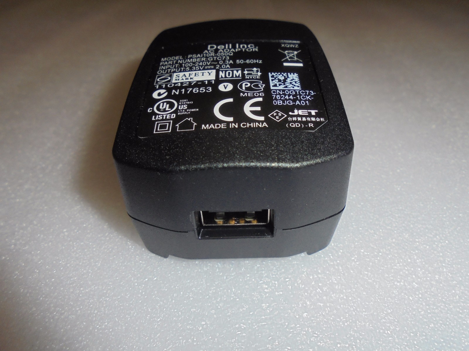 NEW OEM Dell Tablet Charger AC Adapter Power Supply PSAI10R050Q GTC73 5.35V 2A eBay