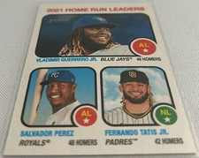 2022 Topps Heritage Baseball Vlad Guerrero Jr Salvador Perez Fernando Tatis Jr.