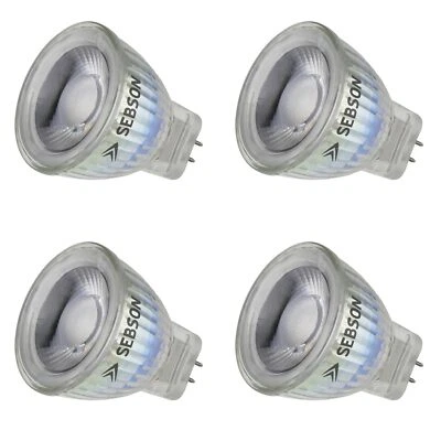 4x LED Lampen MR11 warmweiß 3W G4 / GU4 / MR11 Leuchtmittel Strahler 12V SEBSON - Bild 1 von 4