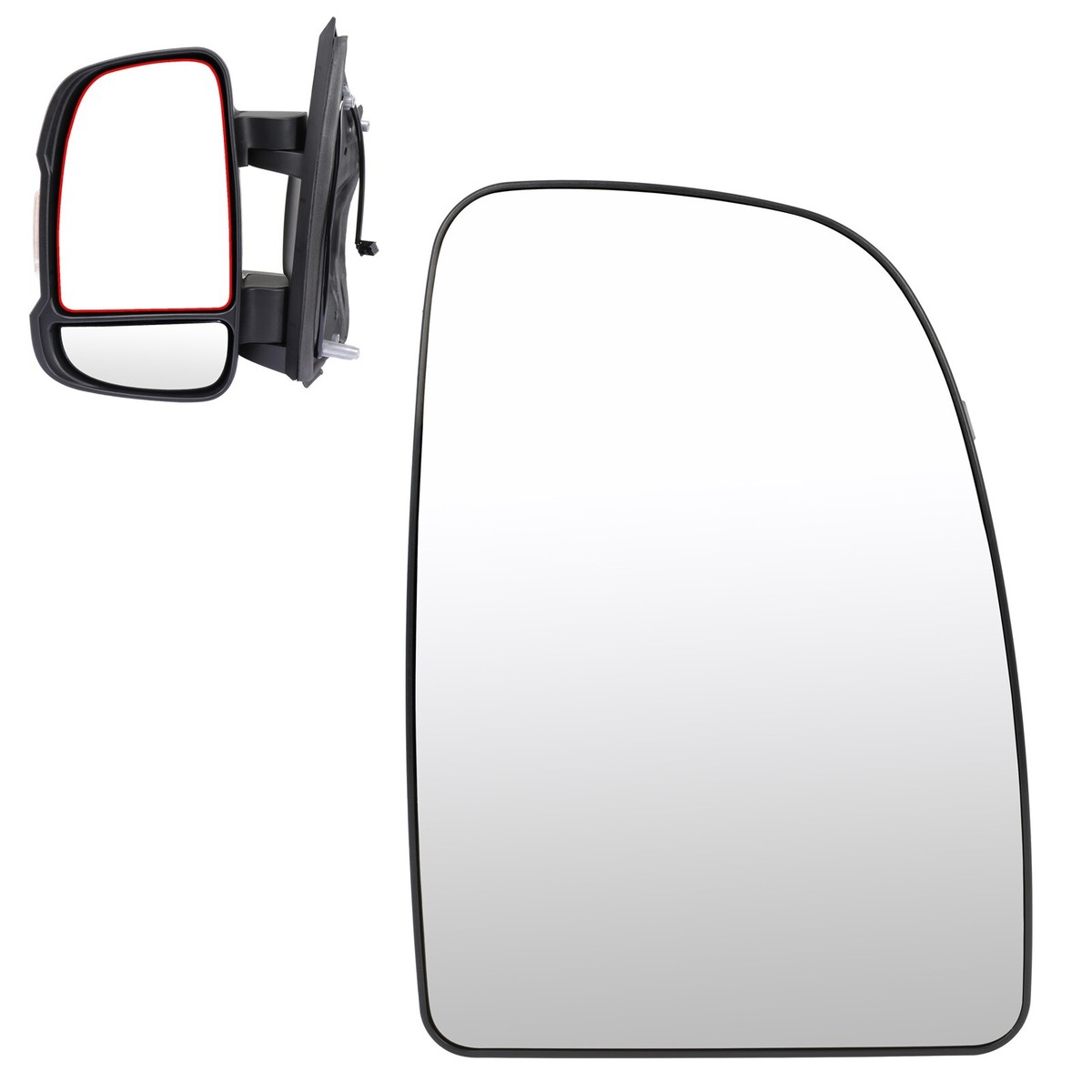 14-21 Passenger Side Mirror Glass with Heated For Ram ProMaster 