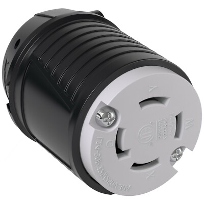 4-Prong 30 AMP Replacement Locking Female Power Cord End NEMA L14-30R 7500 Watt