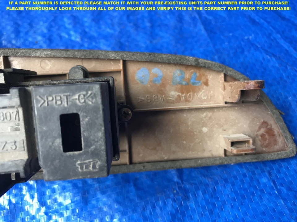 OEM 1999 2000 2001 2002 ACURA RL ВОДИТЕЛЬ ЛЕВЫЙ ПЕРЕКЛЮЧАТЕЛЬ ЗАДНЕГО СТЕКЛА - Изображение 3 из 4