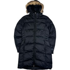 Mountain Hard Wear Women's Black Puffer Long Down Jacket With Fur Trim Hood Wxs