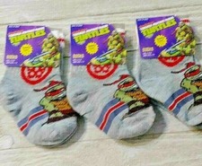 Teenage Mutant Ninja Turtles Boys Size 5-6.5 Safety Toe Socks 3 Pair