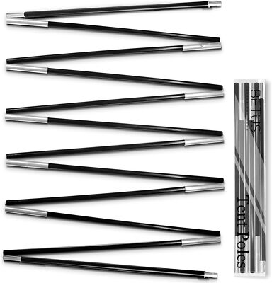Betus Aluminum Tent Poles Replacement Black Tent Pole for Hiking Camping 12Ft