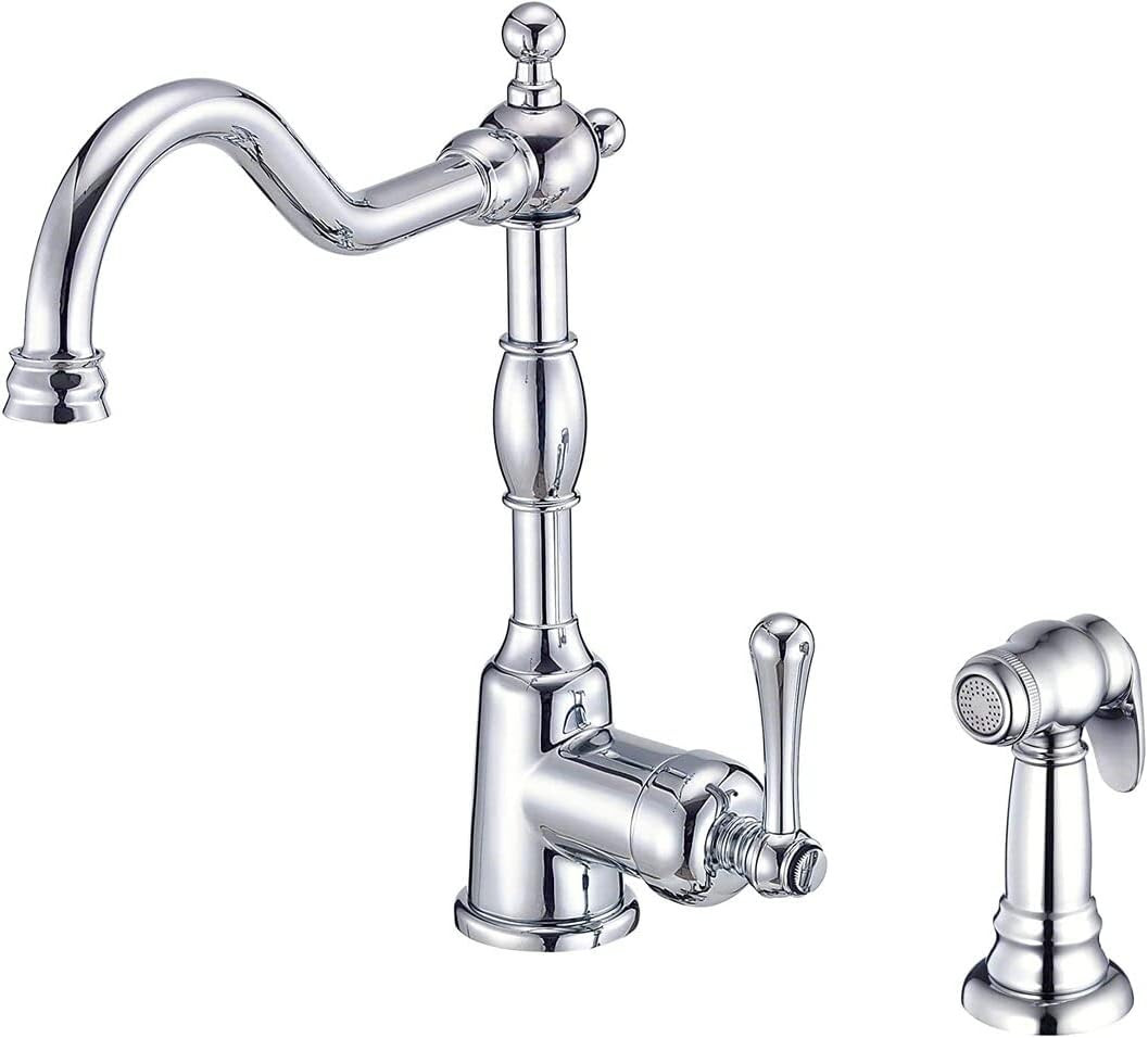 Sleek Chrome Kitchen Faucet D401157 - Modern Design & Easy Installation