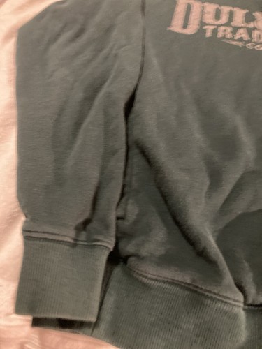 Duluth trading company Hoodie Spell Out Green Sweatshirt Pockets Size Small - Picture 5 of 17