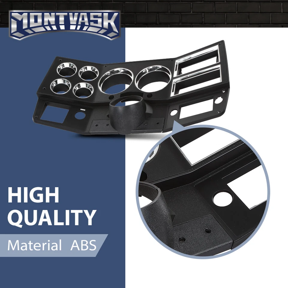 Fit For 1984 1985 1986 1987 Chevy GMC Truck Dash Bezel w/ A/C+Lower Column Cover - Image 4 of 4