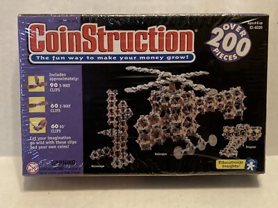 EI-4020 ''CoinStruction'' Helicopter, Dragster, Microscope,etc (New Sealed 200 pc)