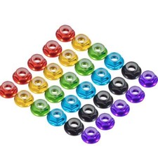 30pcs Fpv M5 Nuts Cw Selflocking Lock Nuts Flanged Nylon Insert Aluminum Alloy F