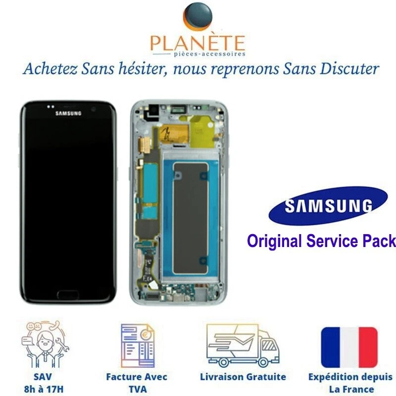 Original Ecran LCD Complet Noir Sur Châssis Pour Samsung Galaxy S7 edge G935F - Photo 1/1
