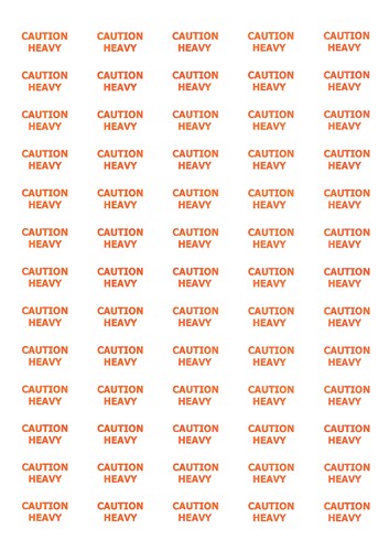 650 etiquetas PRECAUCIÓN PESADAS pegatinas pequeñas entrega - PESO DE ADVERTENCIA - Imagen 2 de 2