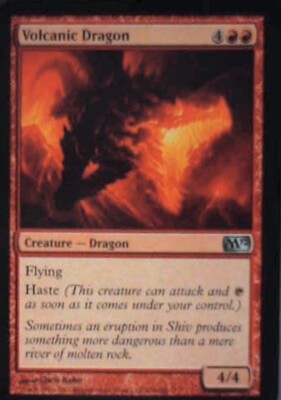 Volcanic Dragon - Magic 2012 (M12): #158, Magic: The Gathering Nm