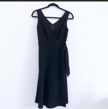 Banana Republic Women’s Wool Midi black wrap Cocktail dress