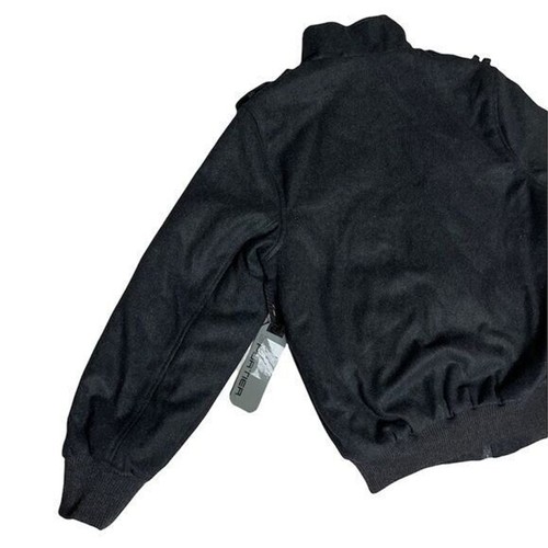 NWT Vintage Sportier Mens Black Military Coat Jacket Polyester Wool XL 18-20 - Picture 14 of 14