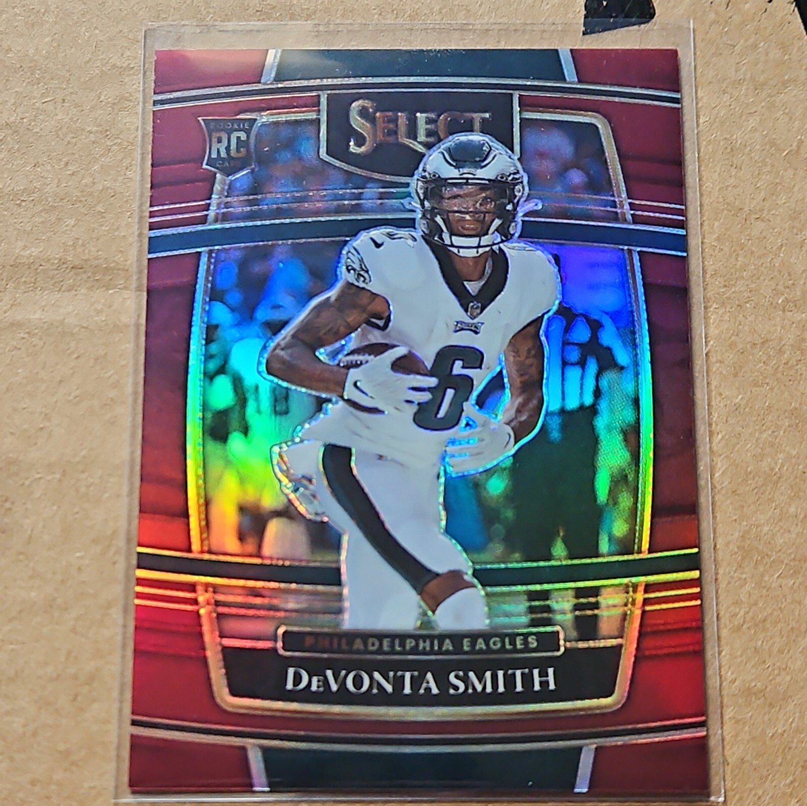 2021 Panini Select Concourse Maroon Prizm /149 Devonta Smith #49 RC Eagles