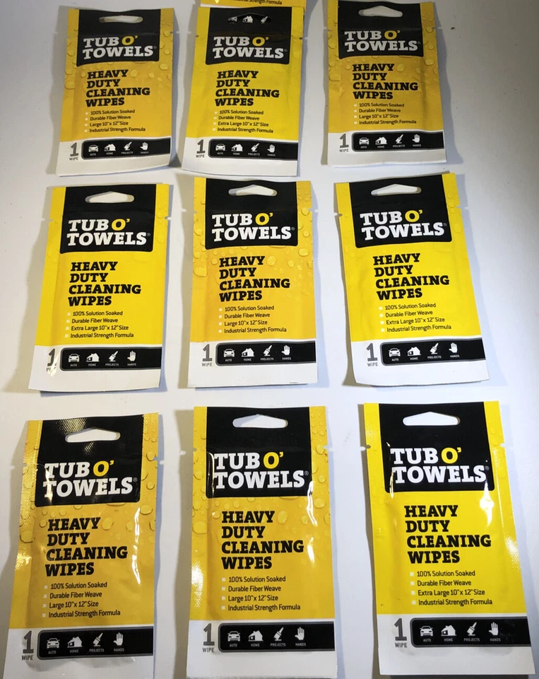Wipes Wipes Lot of 9 Packs-Turbo’ Towels -Heavy Duty Cleaning Wipes-SHIP24HRS - Image 3 of 4