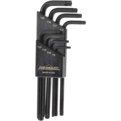 Paramount 8 Piece Steel Tamper-Resistant L-Key Torx Key Set: TR9 to TR40