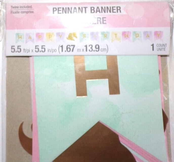 New 34 pc/ Birthday 5.5 ft/5.5in banner 8 balloon ribbon 16 place card 4 ball d2 - Image 3 of 4