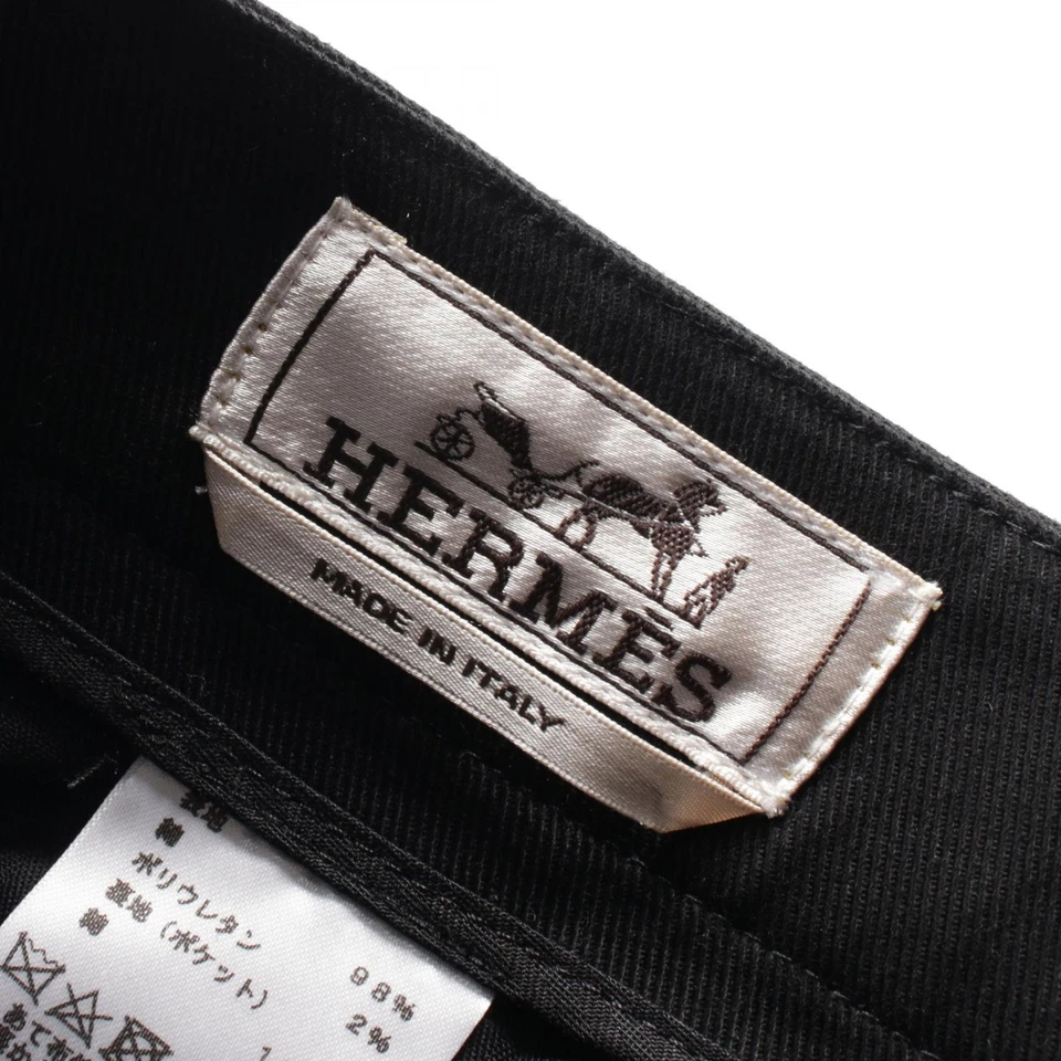 Pantalón HERMES #40 corto algodón negro usado Foto 3 de 4