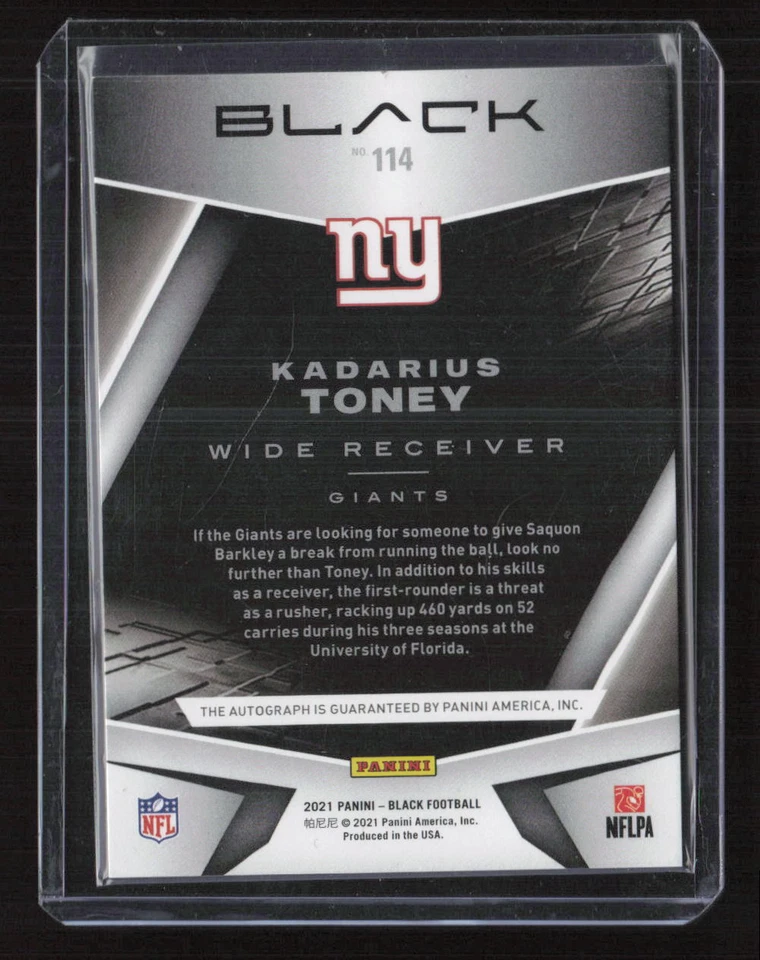 2021 Panini Black #114 Kadarius Toney Auto /25 - Image 2 of 2