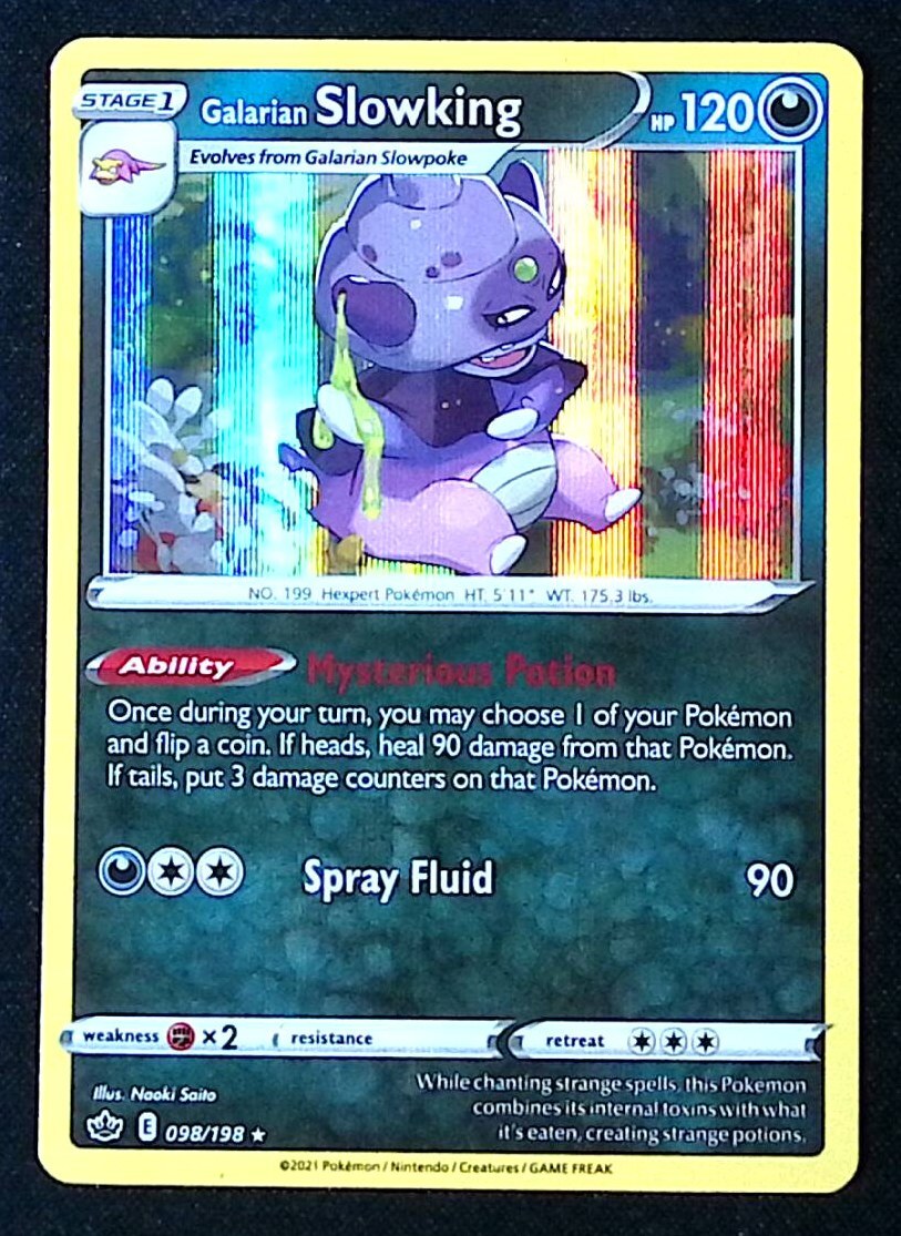 Galarian Slowking Holo Rare 98/198 - Pokemon Chilling Reign - NM