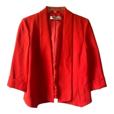 Jones Studio Red Separates Open Front Blazer Women’s Size Small