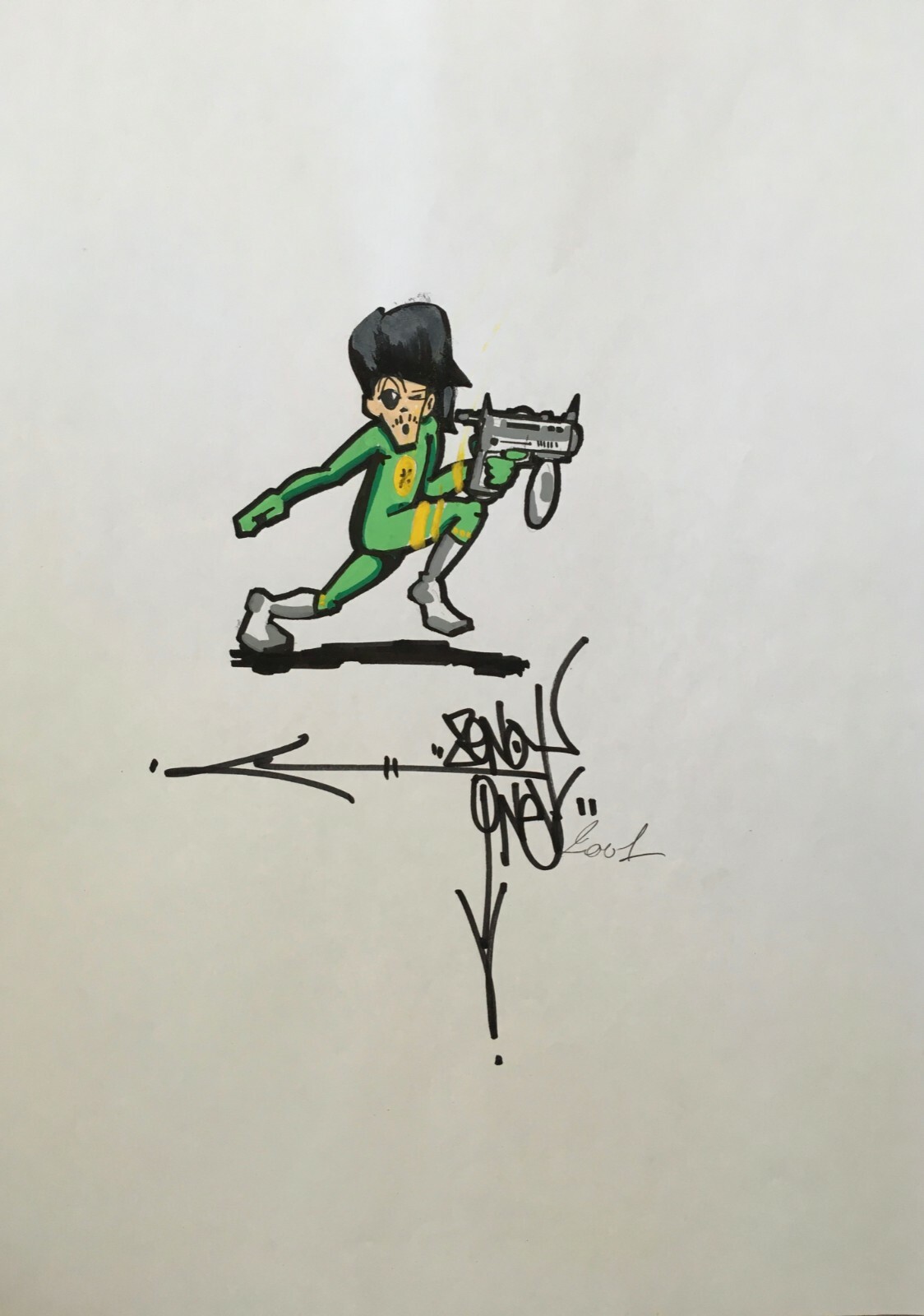 ZENOY DKC - dessin au feutre de 2001- cope2/taki/quik/crash/futura/pro176/t-kid