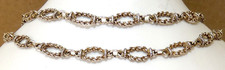Vintage modernist silver sterling 925 solid link chain necklace, 28 gr. Hazorfim