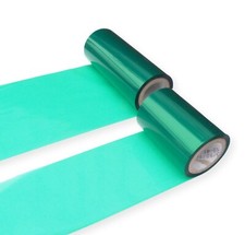 60MM 100MM X 50M GREEN WAX RESIN RIBBON LABEL PRINTING THERMAL TRANSFER
