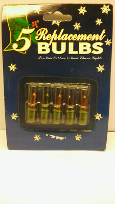 Ben Ross, 1 x Packung mit 5 farbigen Ersatz-Weihnachtsglühbirnen 2,4 Volt 0,17 W