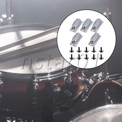 Single End Metal Snare Drum Lug Fastener 1.5'' for Repair Part w/ Screw Set of 5