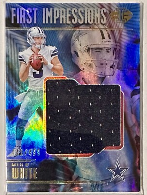 2018 Panini Illusions First Impressions Memorabilia /499 Mike White Rookie RC
