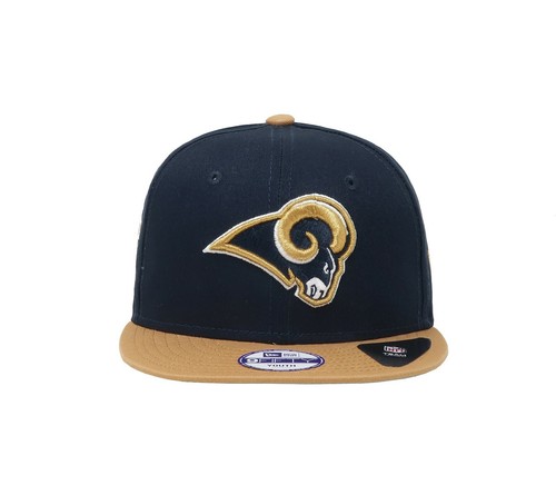New Era 950 Boys Girls Cap Los Angeles Rams Baycik Navy Tan Youths Snapback Hat - Picture 2 of 5