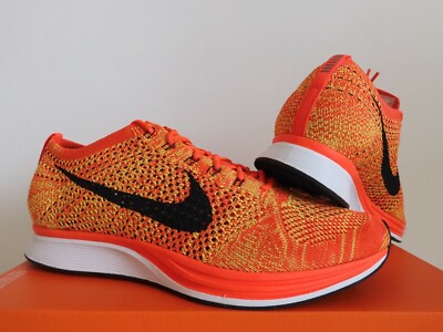 Size 9.5 - Nike Flyknit Racer Bright Crimson for sale online | eBay