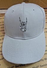 Skeleton Hand Hat baseball cap adjustable GREY new BX1