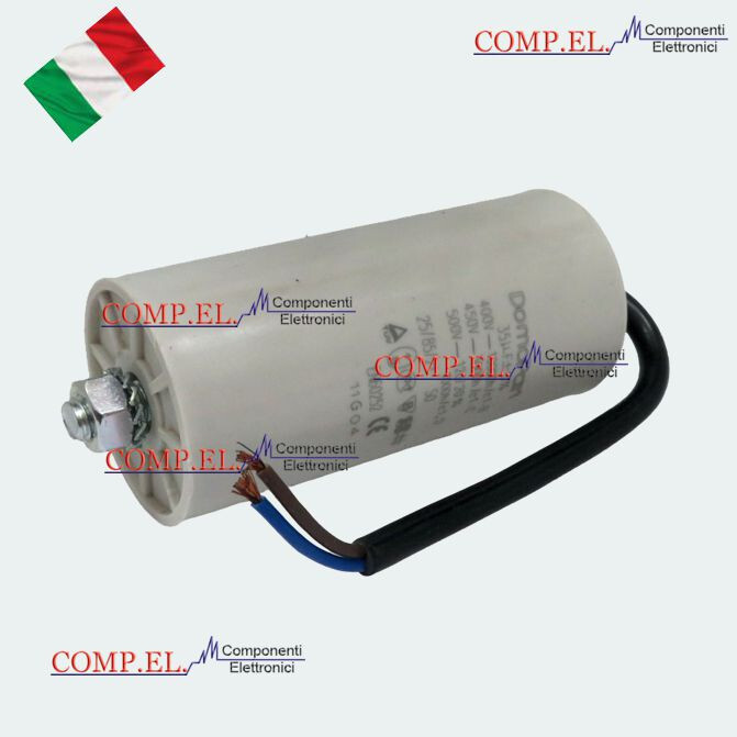 Condensatore Di Avviamento Motore 35 µF 450V - Con Conduttore Piatto Per Applicazioni Elettriche - Foto 6