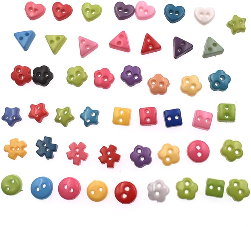 Mini botones de 6 mm 100 piezas mezclados de colores y estilos para costura artesanal hecha a mano hágalo usted mismo - Imagen 4 de 12