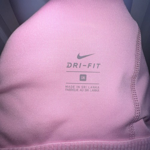 Nuevo con etiquetas Sujetador deportivo Nike talla grande 1X Dri Fit rosa Swoosh soporte medio DA2418-654 - Imagen 6 de 16