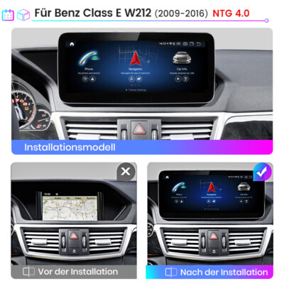 8-Kern GPS 10,25'' IPS Navi Android 12 Autoradio DAB+ Mercedes-Benz E-Klasse W212
