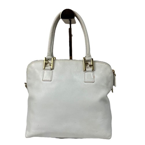 FENDI Hand Bag Tote Purse Canvas Leather White Authentic from japan - Picture 17 of 24