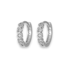 Small silver hoop earrings for women