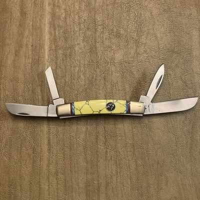 4 Bladed Timber Wolf Congressman Pocket Knife 
