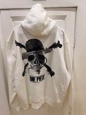 Nuovissima felpa con cappuccio Netflix - One Piece Netflix XL - Rufy Energy, vestibilità pulita crema