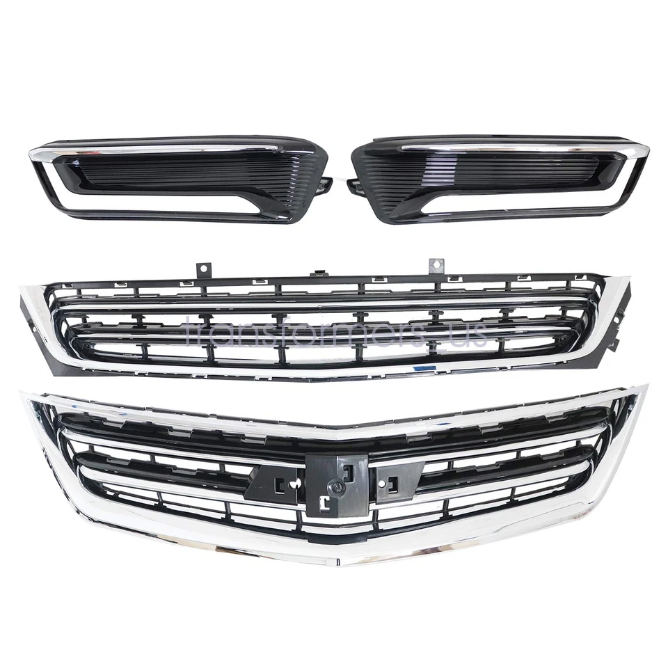 Se adapta a Chevrolet Impala 2014-2020 parrilla de parachoques inferior superior delantera con cala de luz antiniebla Foto 3 de 4