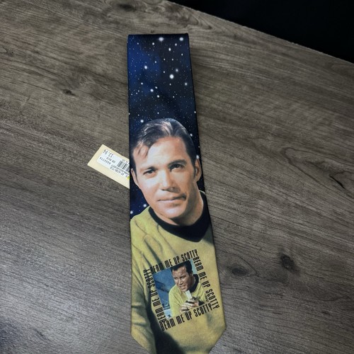 Neck TIE '94 vtg Star Trek Captain KIRK Beam Me Up Scotty William Shatner NWT