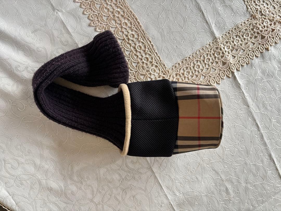 Burberry Golf Driver Head Cover Check Pattern Beige Black Styling