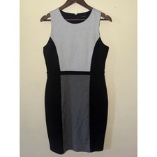 Ann Taylor Factory Colorblock Houndstooth Sheath Dress Size 8